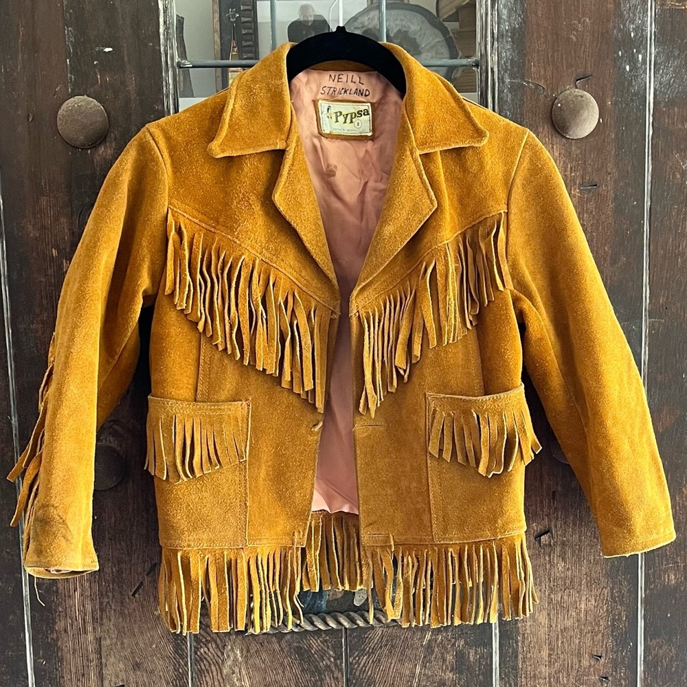 VINTAGE PYPSA | Kids Suede Fringed jacket Cowboy/Western theme